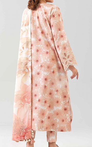 Nishat Light Peach/Off White Lawn Suit | Pakistani Lawn Dress in USA- Image 2