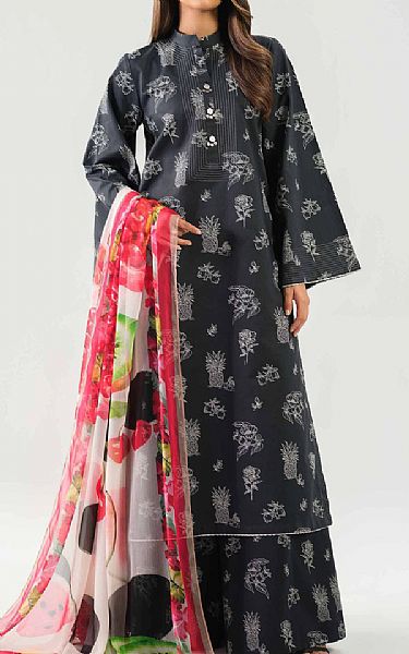 Nishat Black Lawn Suit | Pakistani Lawn Dress in USA- Image 1