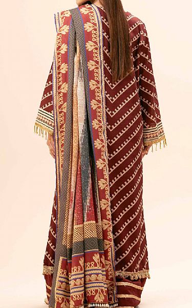 Nishat Persian Plum Khaddar Suit | Pakistani Winter Dresses in USA- Image 2
