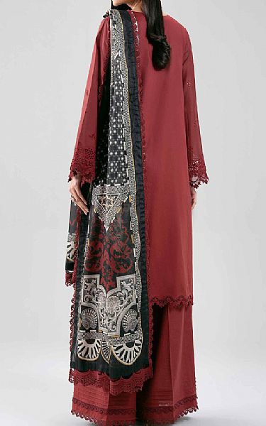 Nishat Wine Lawn Suit | Pakistani Lawn Dress in USA- Image 2