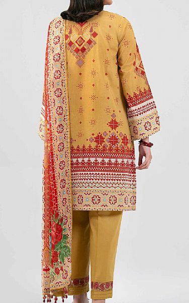 Nishat Pastel Orange Lawn Suit | Pakistani Lawn Dress in USA- Image 2