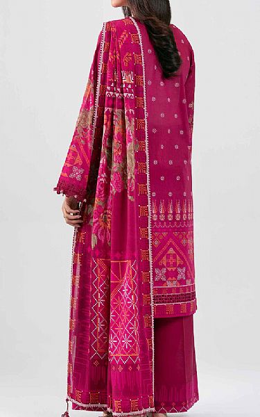 Nishat Cerise Pink Lawn Suit | Pakistani Lawn Dress in USA- Image 2