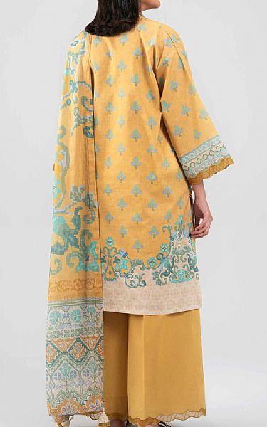 Nishat Sand Gold Lawn Suit | Pakistani Lawn Dress in USA- Image 2