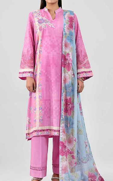 Nishat Pink Lawn Suit | Pakistani Lawn Dress in USA- Image 1