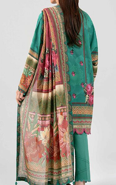 Nishat Sea Green Lawn Suit | Pakistani Lawn Dress in USA- Image 2