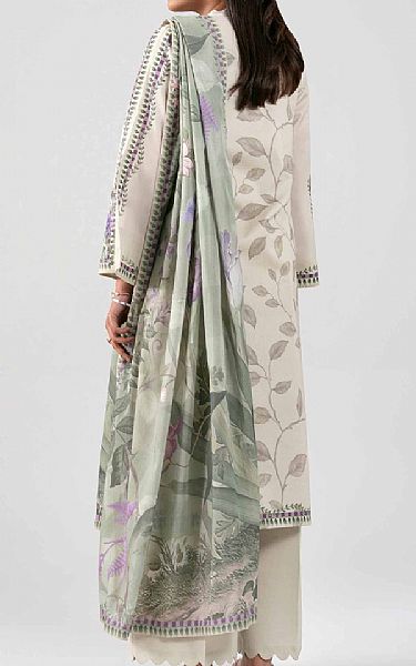 Nishat Beige Lawn Suit | Pakistani Lawn Dress in USA- Image 2