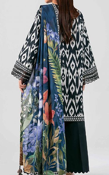 Nishat Black/Off White Lawn Suit | Pakistani Lawn Dress in USA- Image 2