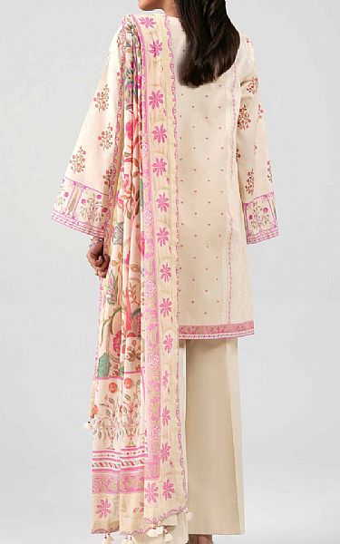 Nishat Ivory Lawn Suit | Pakistani Lawn Dress in USA- Image 2