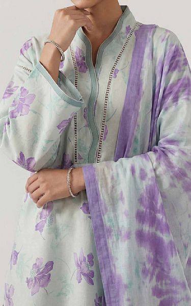 Nishat Sea Mist/Lavender Lawn Suit | Pakistani Lawn Dress in USA- Image 2