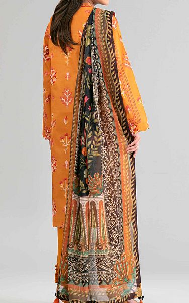 Nishat Orange Lawn Suit | Pakistani Lawn Dress in USA- Image 2