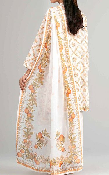 Nishat Off White Lawn Suit | Pakistani Lawn Dress in USA- Image 2