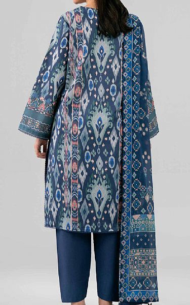 Nishat Navy Blue Lawn Suit (2 pcs) | Pakistani Lawn Dress in USA- Image 2