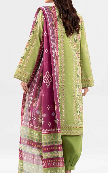 Nishat Olive Lawn Suit (2 pcs) | Pakistani Lawn Dress in USA- Image 2