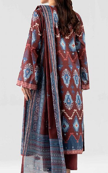 Nishat Blue/Wine Berry Lawn Suit (2 pcs) | Pakistani Lawn Dress in USA- Image 2