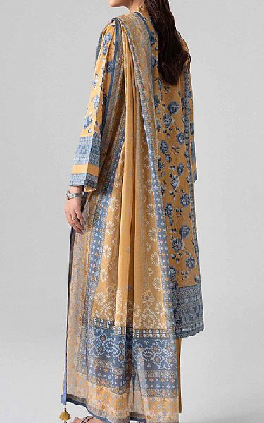 Nishat Butterscotch/Blue Lawn Suit (2 pcs) | Pakistani Lawn Dress in USA- Image 2