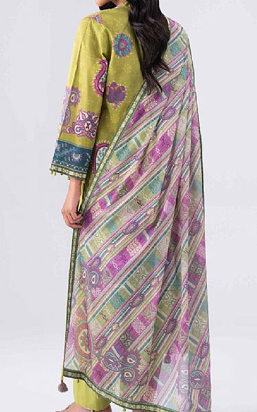 Nishat Olive Lawn Suit (2 pcs) | Pakistani Lawn Dress in USA- Image 2