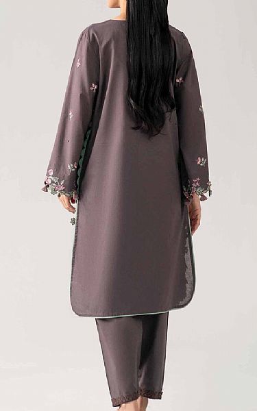 Nishat Warm Grey Lawn Suit (2 pcs) | Pakistani Lawn Dress in USA- Image 2