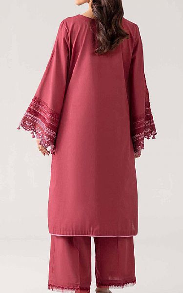 Nishat Dark Rose Lawn Suit (2 pcs) | Pakistani Lawn Dress in USA- Image 2