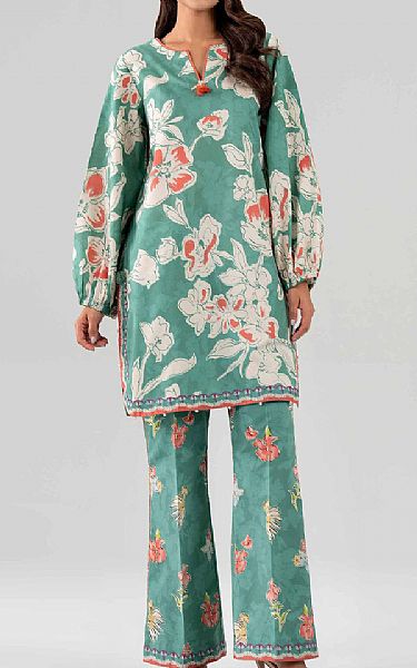 Nishat Sea Green Lawn Suit (2 pcs) | Pakistani Lawn Dress in USA- Image 1
