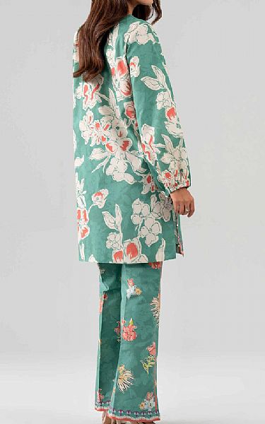 Nishat Sea Green Lawn Suit (2 pcs) | Pakistani Lawn Dress in USA- Image 2