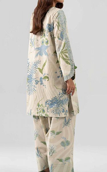 Nishat Beige Lawn Suit (2 pcs) | Pakistani Lawn Dress in USA- Image 2
