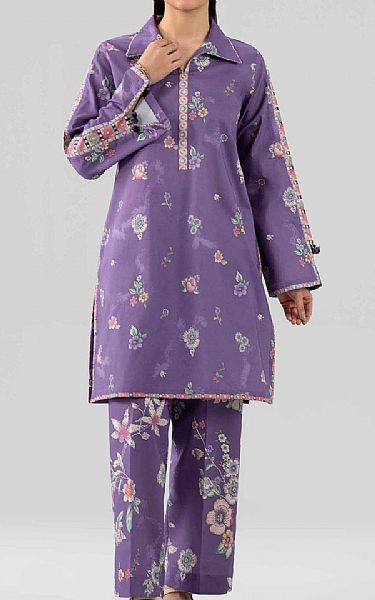 Nishat Dusty Purple Lawn Suit (2 pcs) | Pakistani Lawn Dress in USA- Image 1