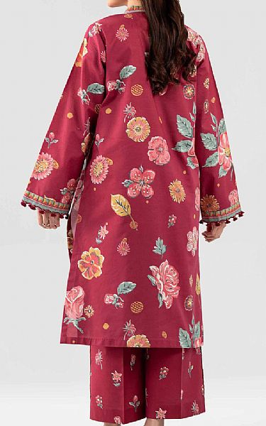 Nishat Light Burgundy Lawn Suit (2 pcs) | Pakistani Lawn Dress in USA- Image 2