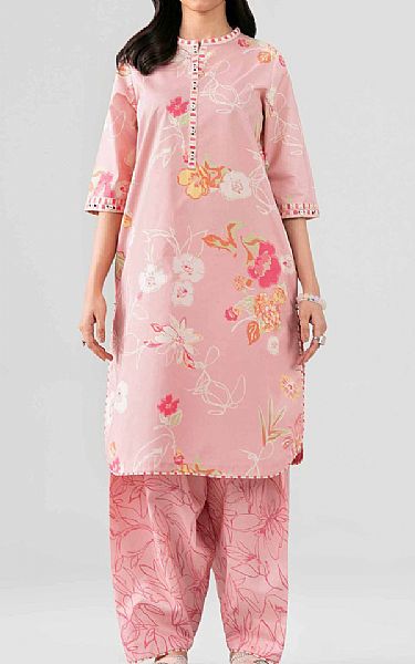 Nishat Light Pink Lawn Suit (2 pcs) | Pakistani Lawn Dress in USA- Image 1