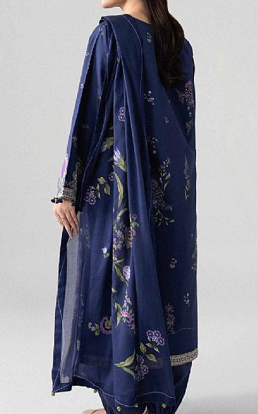 Nishat Blue Zodiac Lawn Suit | Pakistani Lawn Dress in USA- Image 2