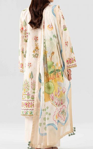 Nishat Off White Lawn Suit | Pakistani Lawn Dress in USA- Image 2