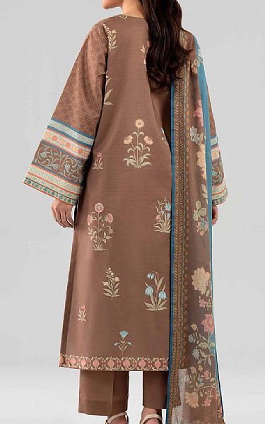 Nishat Pastel Brown Lawn Suit | Pakistani Lawn Dress in USA- Image 2