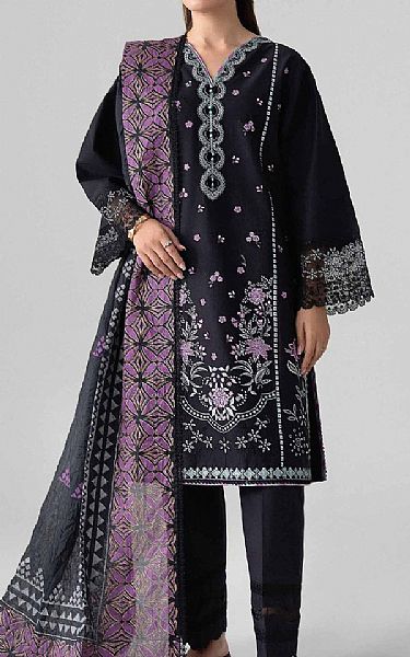 Nishat Black Lawn Suit | Pakistani Lawn Dress in USA- Image 1