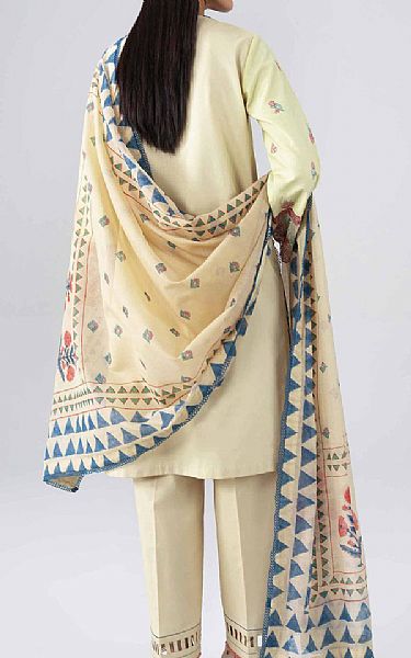 Nishat Beige Lawn Suit | Pakistani Lawn Dress in USA- Image 2