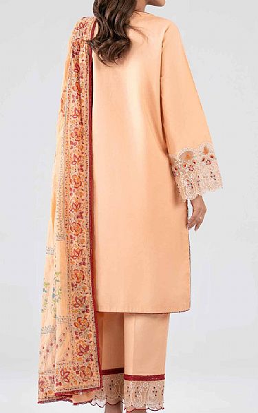 Nishat Peach Lawn Suit | Pakistani Lawn Dress in USA- Image 2