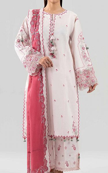 Nishat Off White Lawn Suit | Pakistani Lawn Dress in USA- Image 1