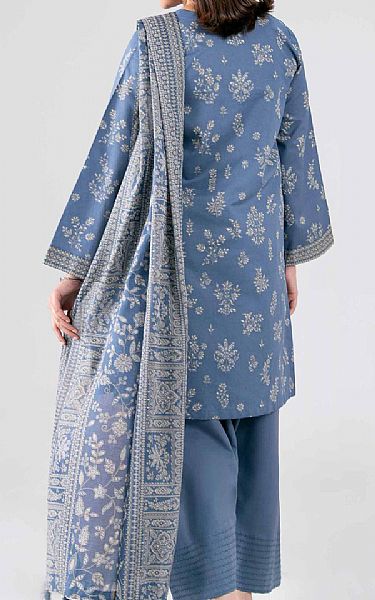 Nishat Dusk Blue Lawn Suit | Pakistani Lawn Dress in USA- Image 2