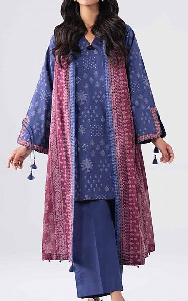 Nishat Navy Blue Lawn Suit | Pakistani Lawn Dress in USA- Image 1
