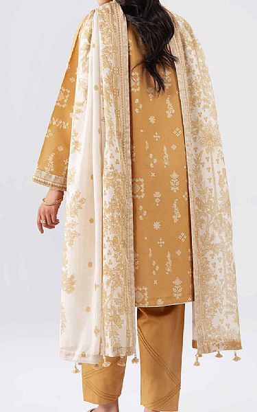 Nishat Pastel Orange/Off White Lawn Suit | Pakistani Lawn Dress in USA- Image 2