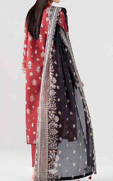 Nishat Dull Red Lawn Suit | Pakistani Lawn Dress in USA- Image 2