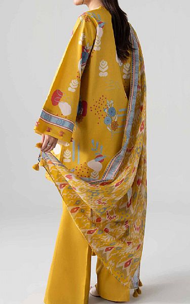 Nishat Mustard Lawn Suit | Pakistani Lawn Dress in USA- Image 2