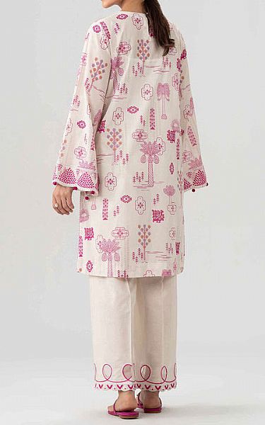 Nishat Off-white Lawn Suit (2 pcs) | Pakistani Lawn Dress in USA- Image 2