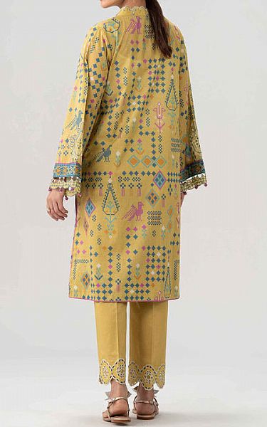 Nishat Sand Gold Lawn Suit (2 pcs) | Pakistani Lawn Dress in USA- Image 2