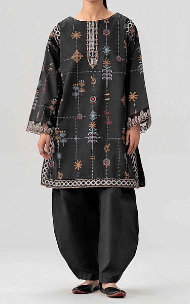 Nishat Black Lawn Suit (2 pcs) | Pakistani Lawn Dress in USA- Image 1