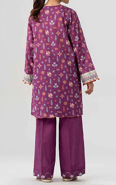 Nishat Purple Lawn Suit (2 pcs) | Pakistani Lawn Dress in USA- Image 2