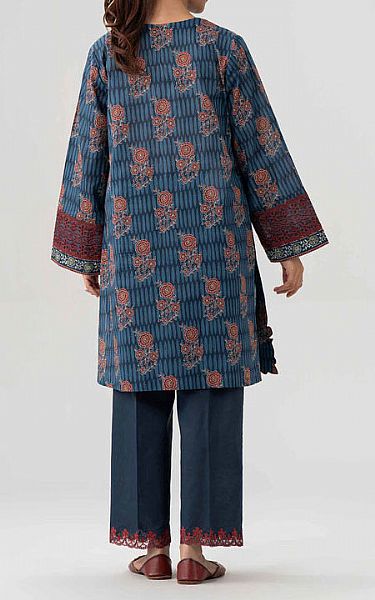 Nishat Denim Blue Lawn Suit (2 pcs) | Pakistani Lawn Dress in USA- Image 2