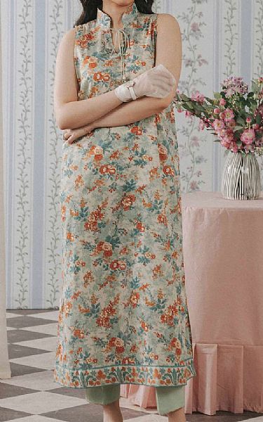 Nishat Light Green Lawn Suit (2 pcs) | Pakistani Lawn Dress in USA- Image 1