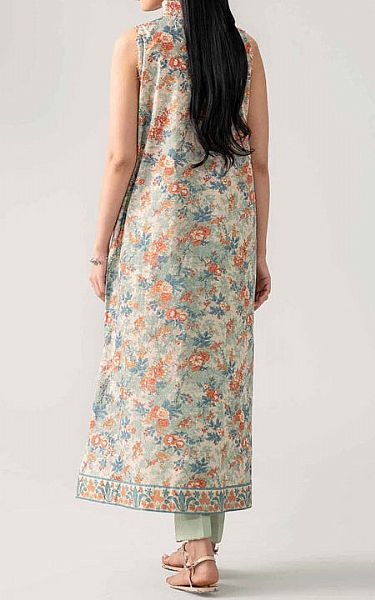 Nishat Light Green Lawn Suit (2 pcs) | Pakistani Lawn Dress in USA- Image 2