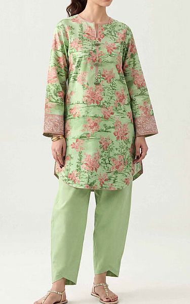 Nishat Light Green Lawn Suit (2 pcs) | Pakistani Lawn Dress in USA- Image 1