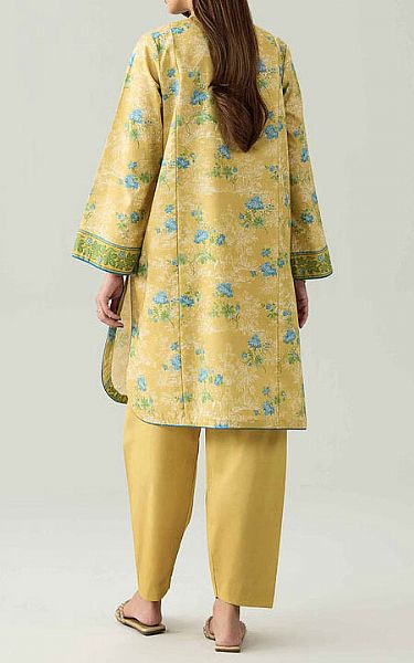 Nishat Sand Gold Lawn Suit (2 pcs) | Pakistani Lawn Dress in USA- Image 2