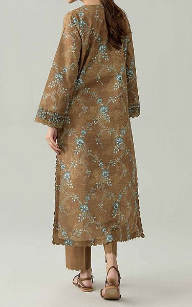 Nishat Beige Lawn Suit (2 pcs) | Pakistani Lawn Dress in USA- Image 2